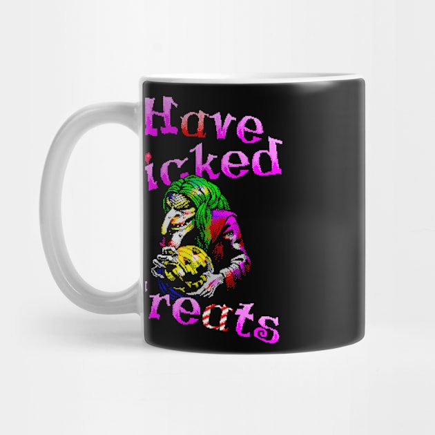 Halloween Wicked Treats Witch 8 Bits Art by 8 Fists of Tees